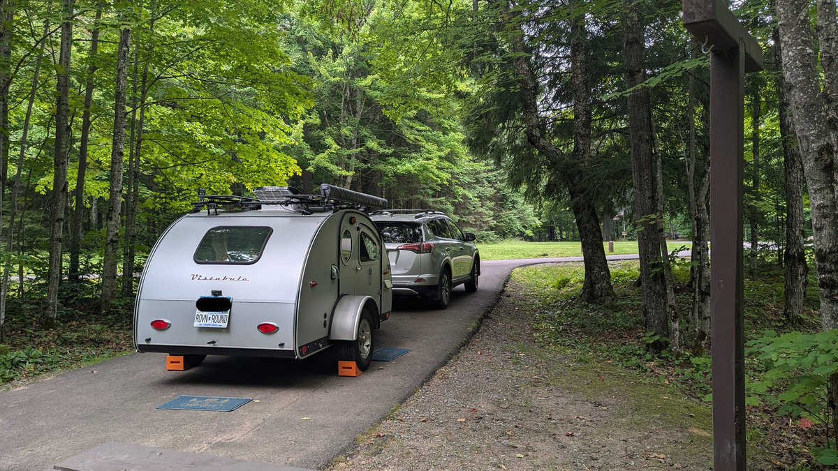 Trailer Parked At Campsite