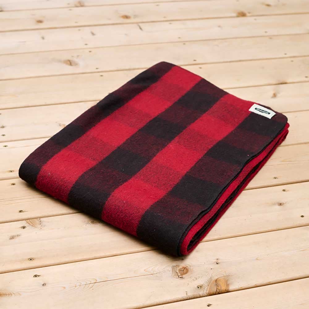 Red Buffalo Plaid Wool Camper Blanket Vistabule